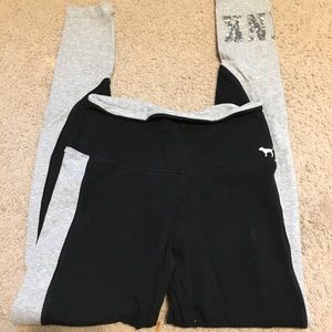 Black and grey leggings from pink